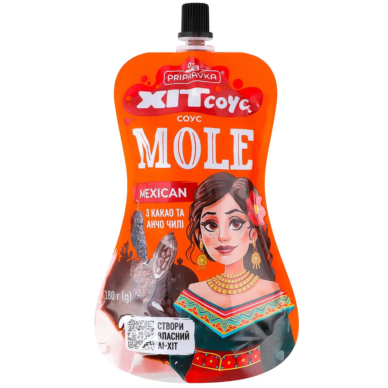 Соус Pripravka Хіт соус Mexican Mole з какао та анчо чилі 180г - Фото 1