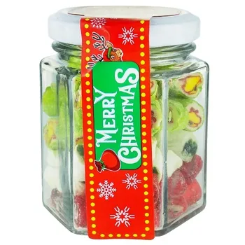 Льодяники Roks Мікро Новорічна банка 120г - Фото 1