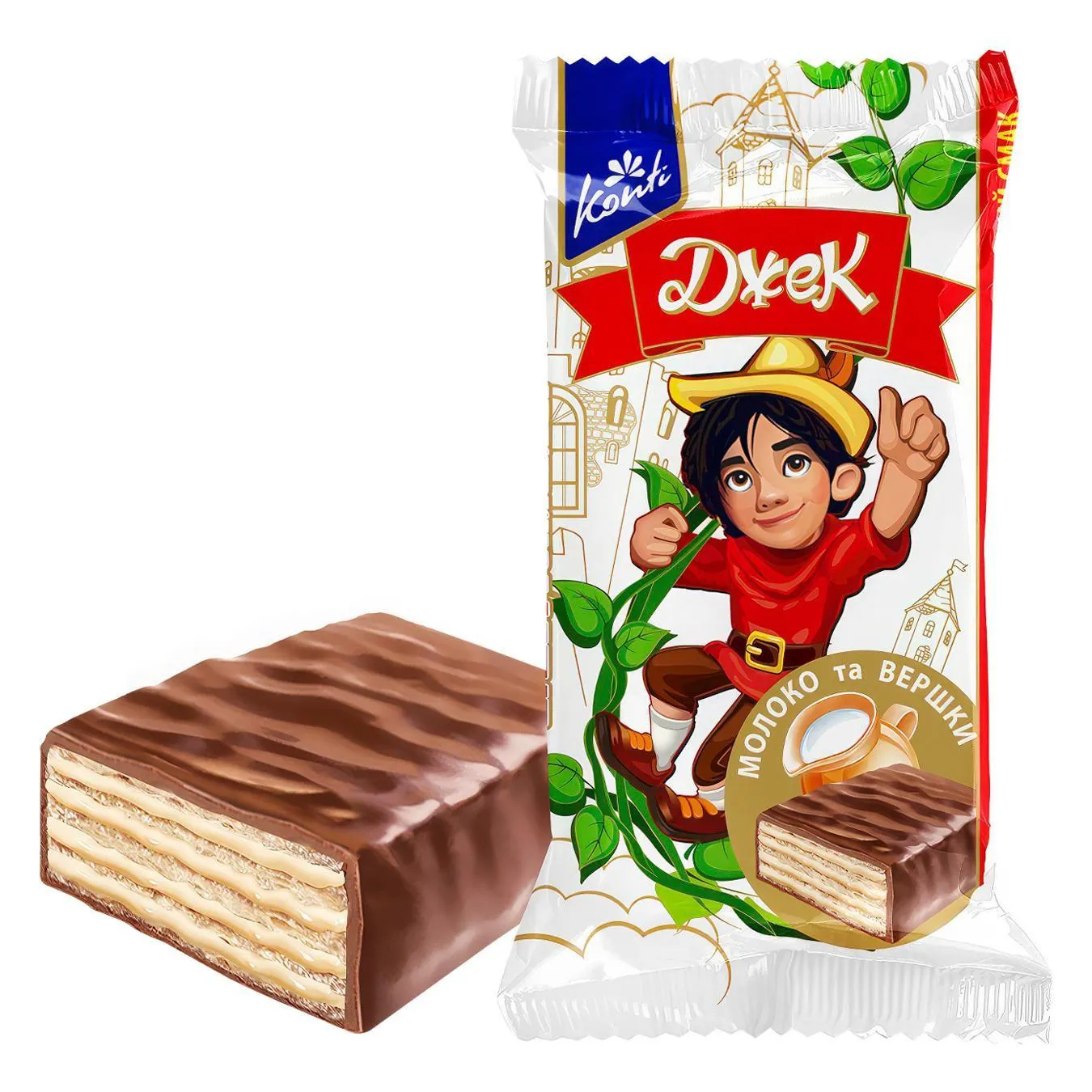 Цукерки Konti Джек молоко і вершки 290г - Фото 1