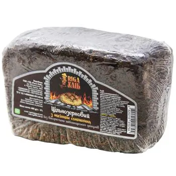 Хліб Riga Хліб Цільнозерновий з насінням соняшника бездріжджовий нарізний 480г - Фото 1