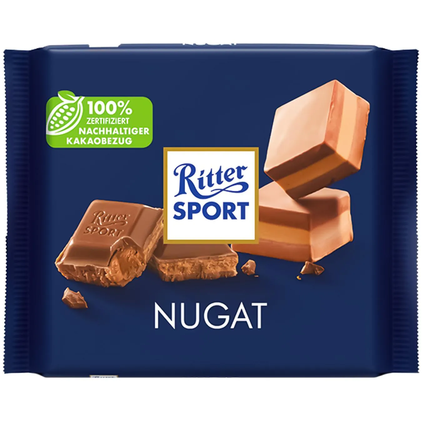 Шоколад молочний Ritter Sport з начинкою праліне 100г - Фото 1
