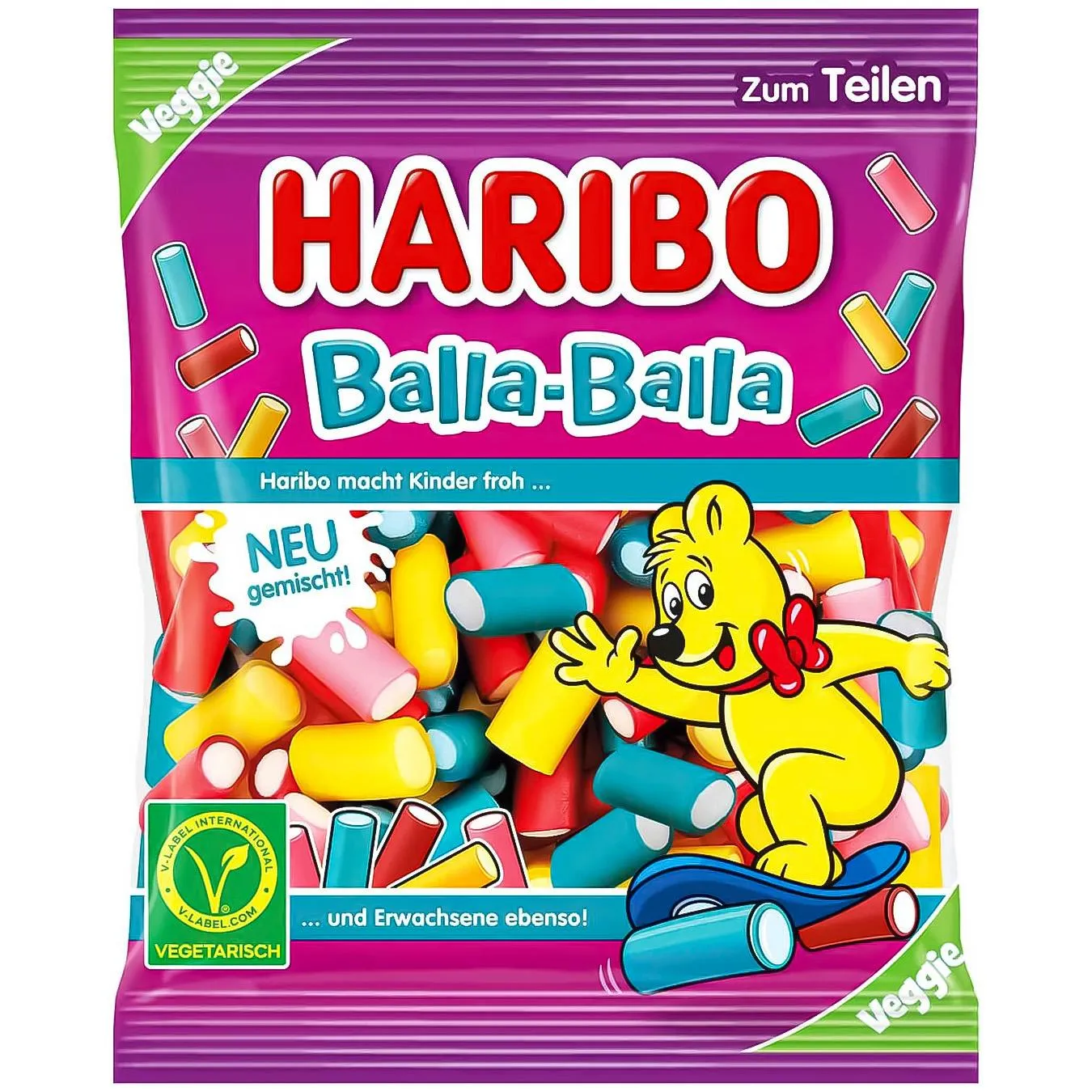 Цукерки Haribo Balla-Balla жувальні 160г - Фото 1