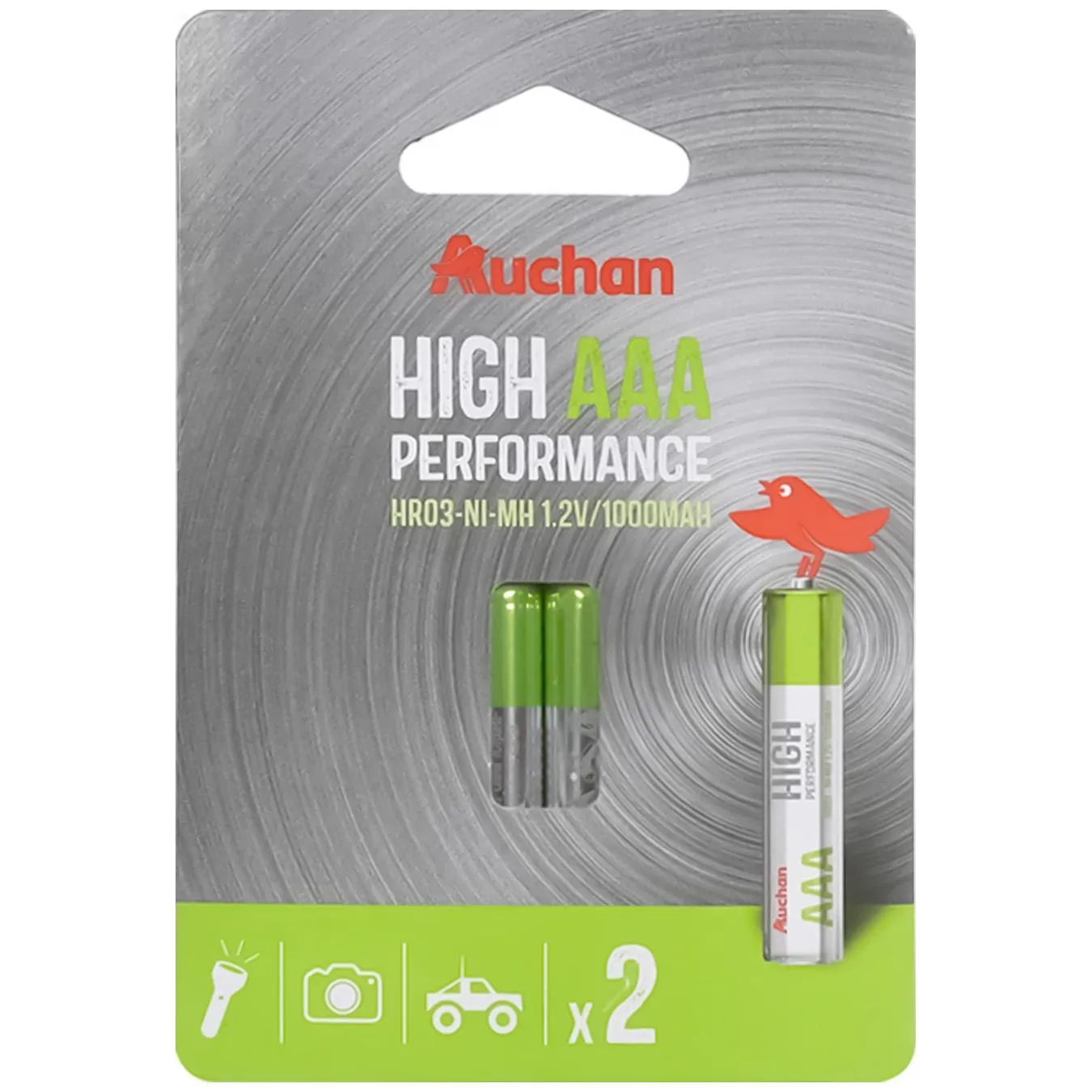 Акумулятори Auchan Premium 1000 AAA 2шт - Фото 1