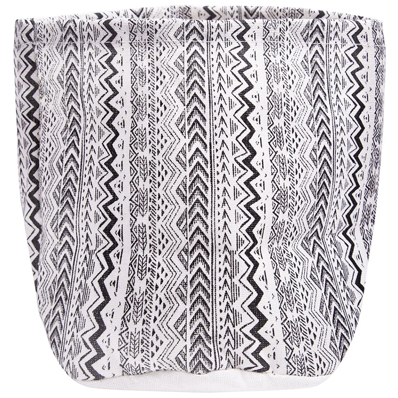 Кошик Actuel текстильний чорно-білий з візерунками 20*20см - Фото 1