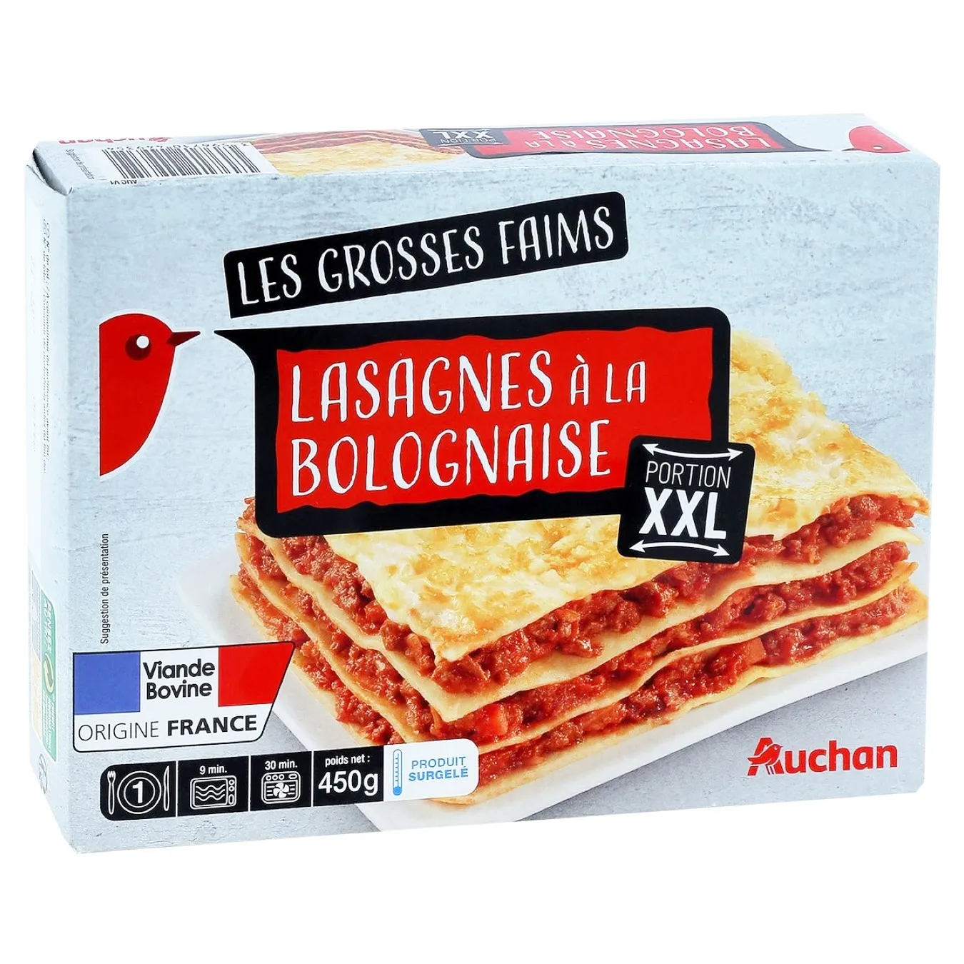 Лазанья Auchan Болоньєзе XXL заморожена 450г - Фото 1