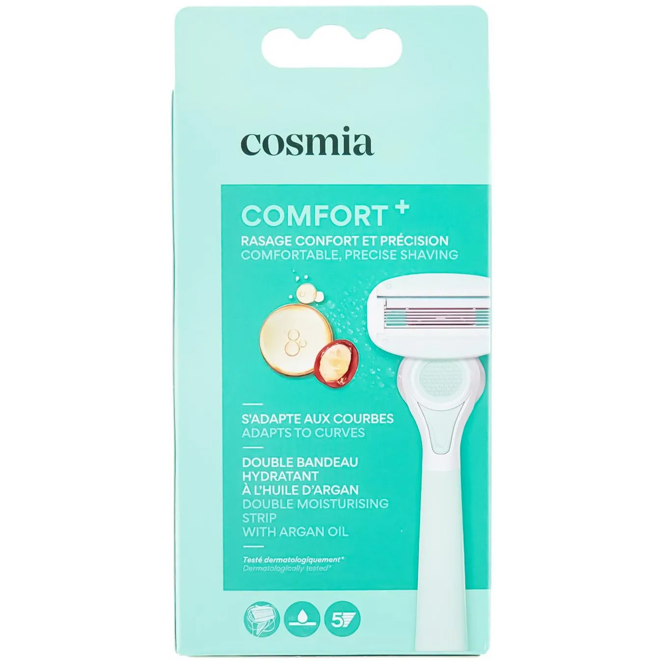 Станок для гоління Cosmia Comfort+ жіночий 5 лез (3596710541133) - Фото 1