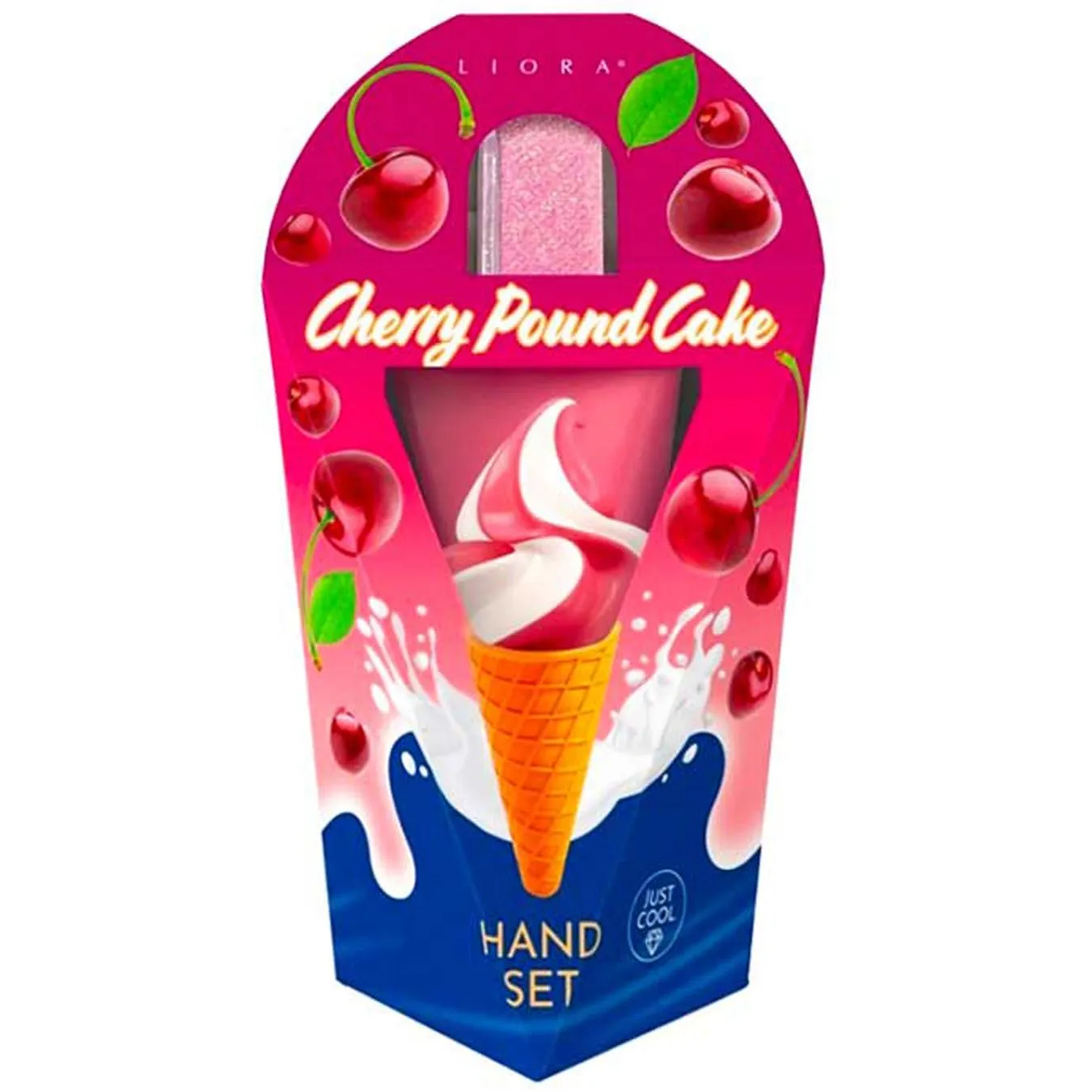 Набір косметичний Liora Сherry Pound Cake Крем для рук 50мл + Манікюрна пилочка + Манікюрн паличка - Фото 1
