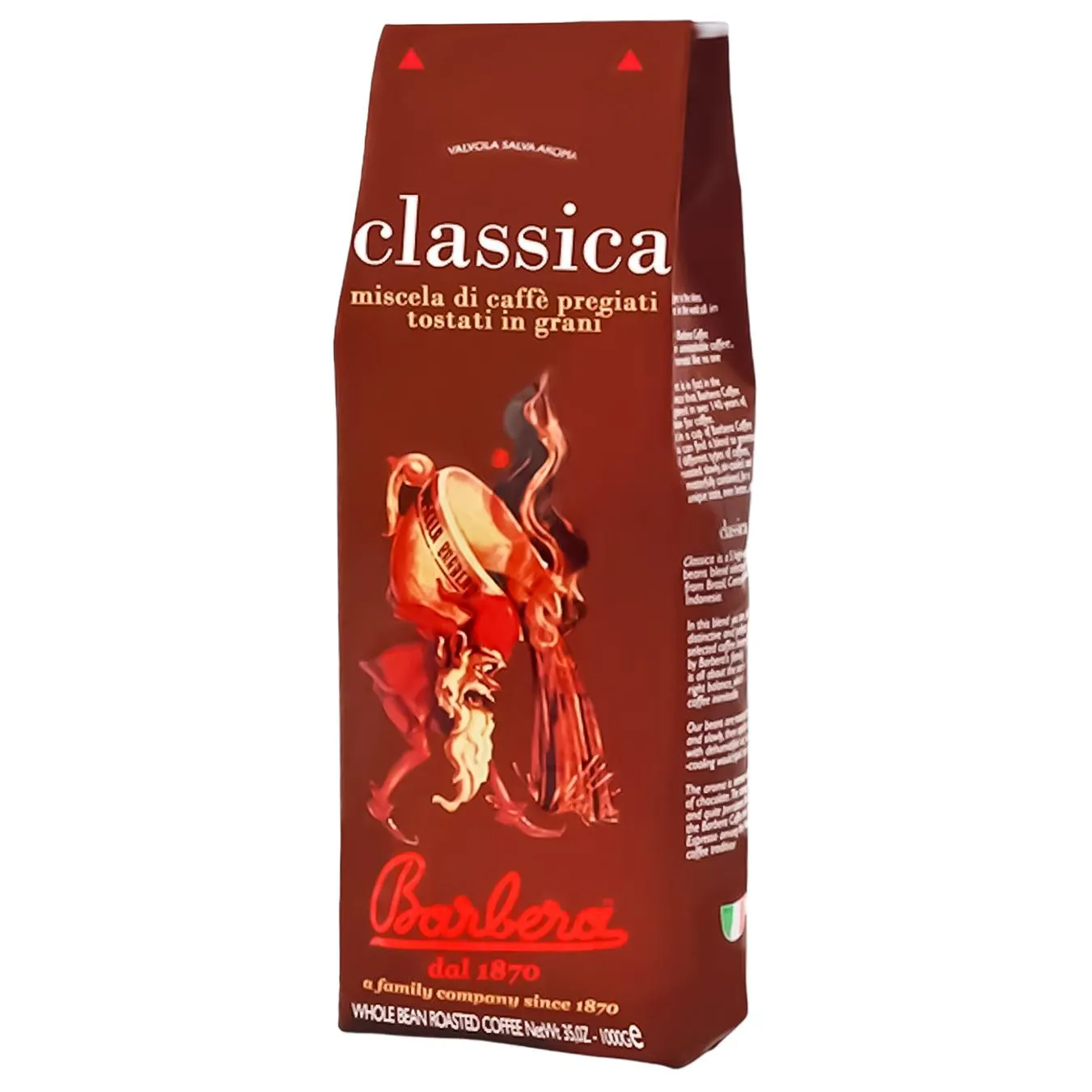 Кава Barbera Classica смажена у зернах 1000г - Фото 1