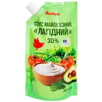 Соус майонезний Auchan Лагідний 30% 300г - Photo 1