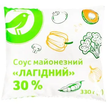 Соус майонезний Auchan Лагідний 30% 330г - Photo 1