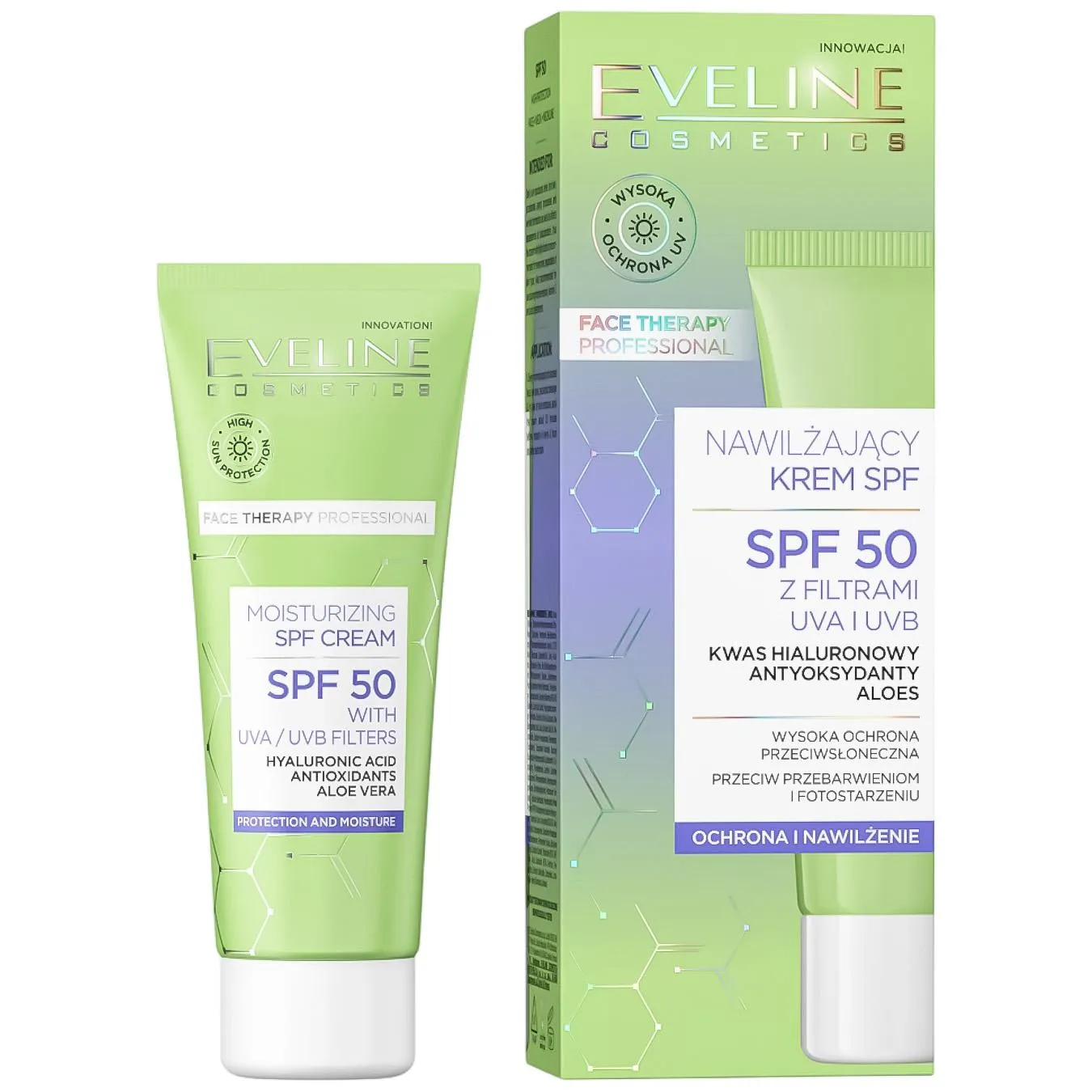 Крем для обличчя Eveline Cosmetics Face Therapy Professional Захист та зволоження SPF50 30мл - Фото 1