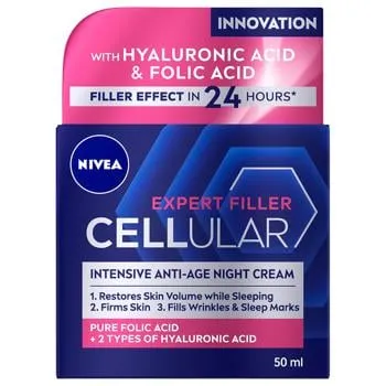 Крем для обличчя Nivea Hyaluron Cellular нічний 50мл - Фото 4