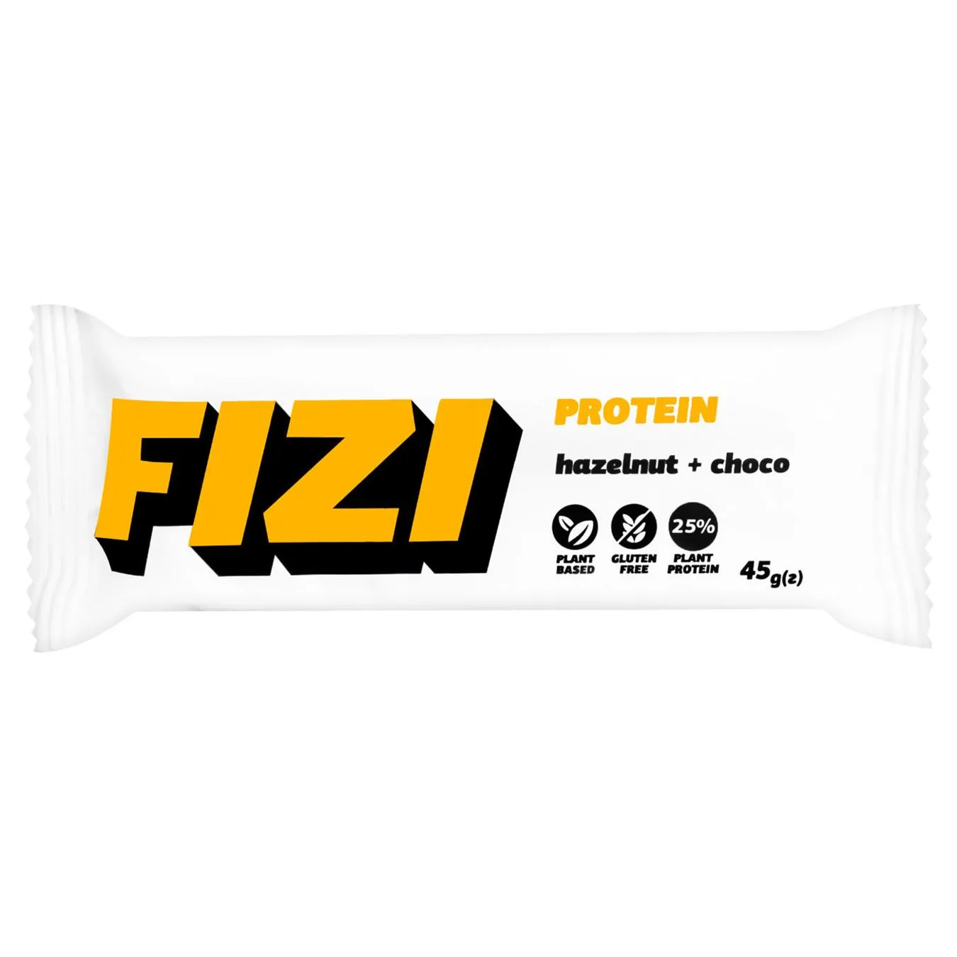 Батончик протеїновий Fizi Hazelnut + Choco у шоколадній глазурі 45г - Фото 1