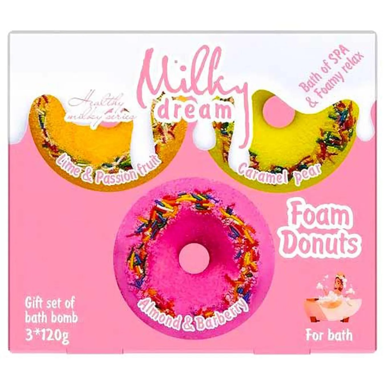 Набір подарунковий Milky Dream Пінні Donuts з бомбочками для ванн - Фото 1