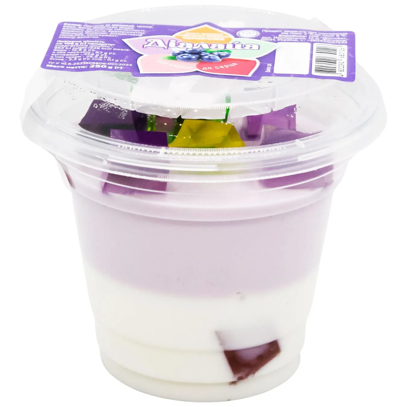 ДЕСЕРТ ЖЕЛ. ЧОРНИЧНИЙ 250Г СР - Фото 1