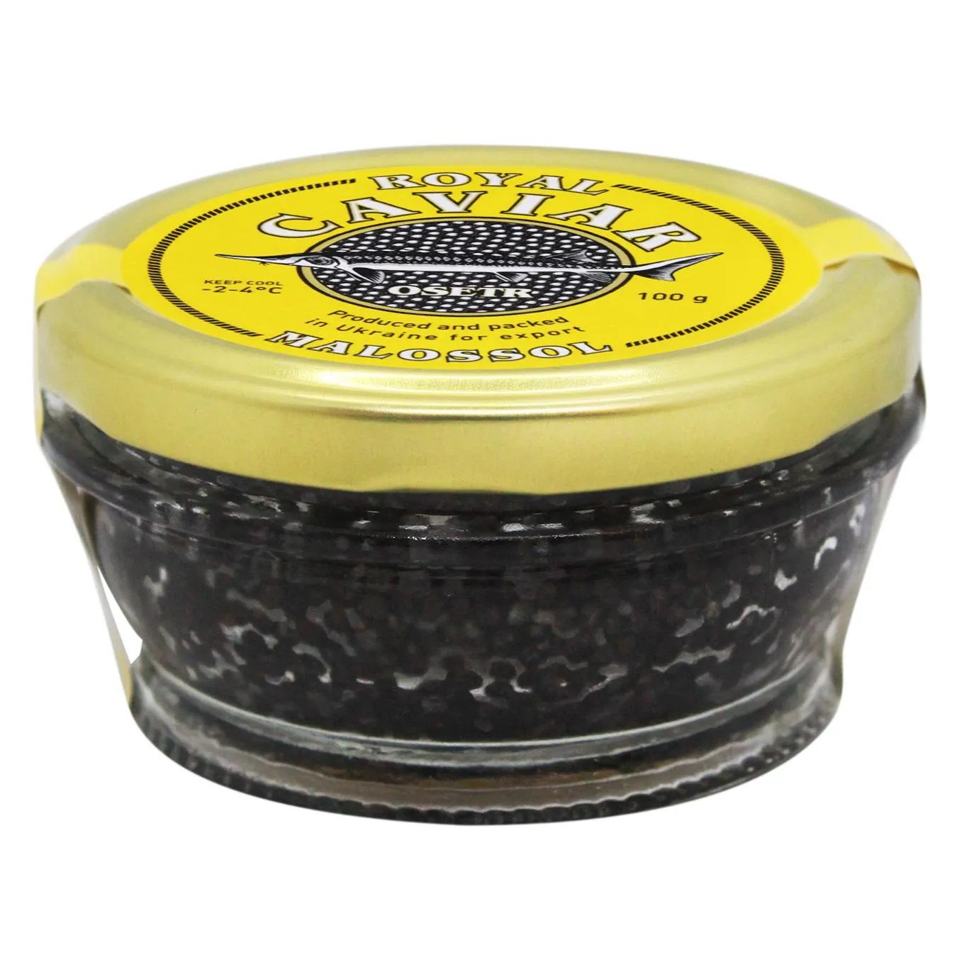 Ікра осетерова Caviar Malossol чорна 100г - Фото 1