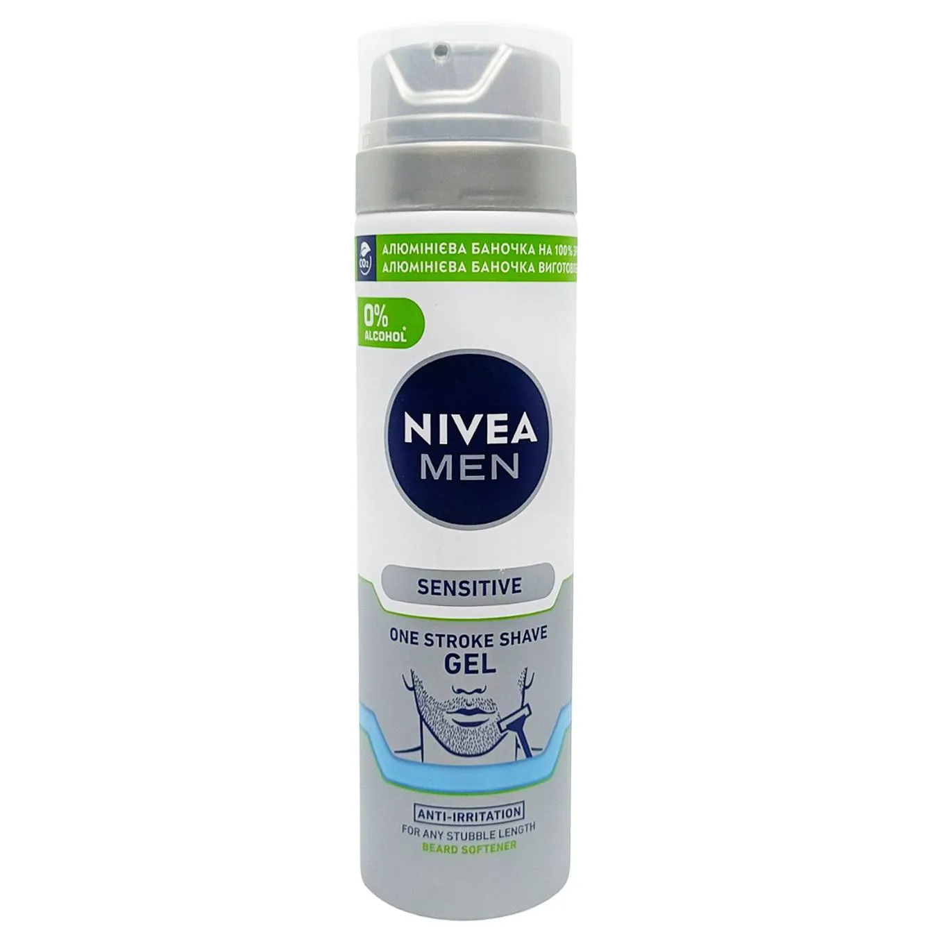 Гель д/гоління Nivea for men Одним рухом 200мл - Фото 1