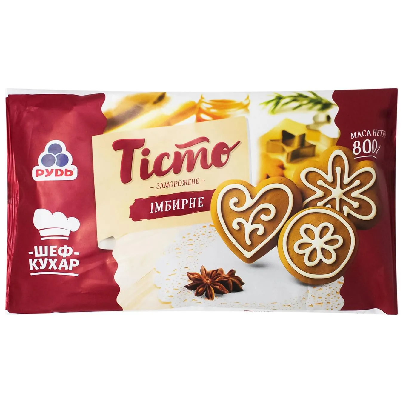 Тісто Рудь Імбирне заморожене 800г - Фото 3