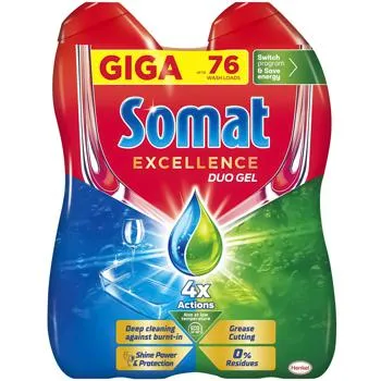 Гель для посудомийних машин Somat Exellence Duo Gel 684+684мл - Фото 4
