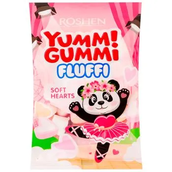 Маршмелоу Roshen Yummi Gummi Fluffi Soft Hearts 65г - Photo 4