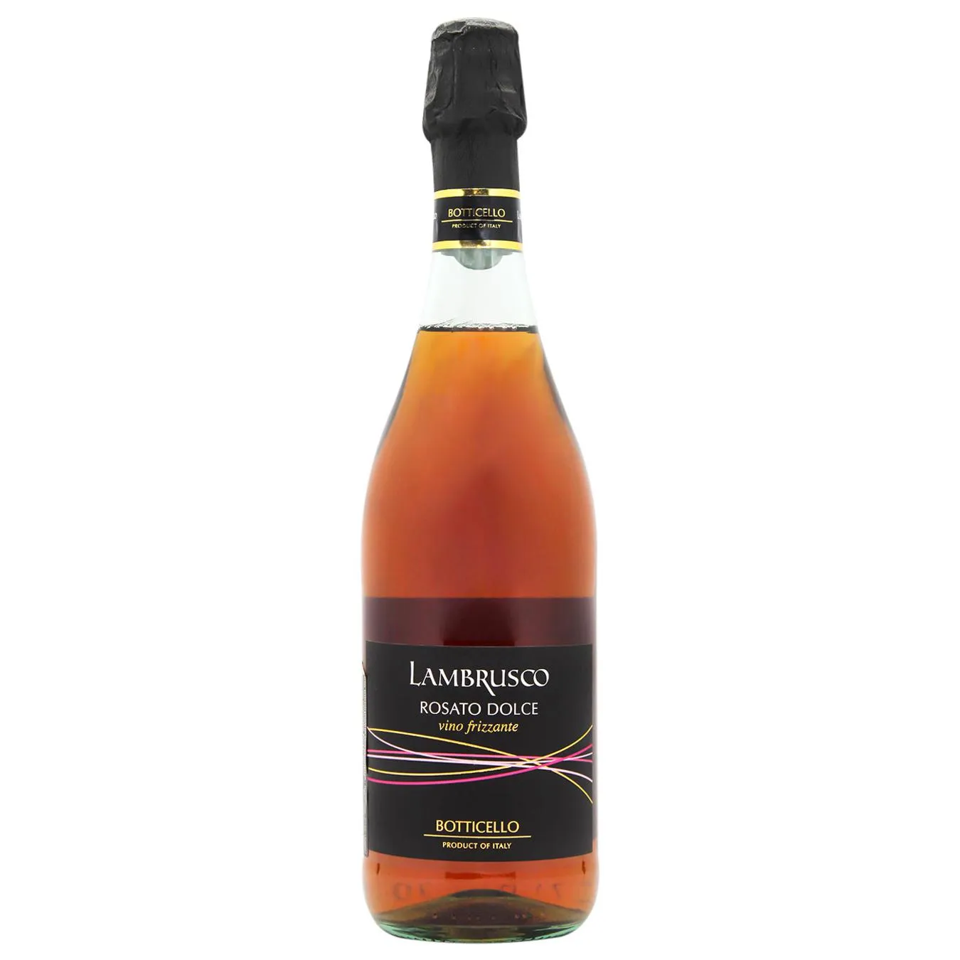 Вино ігристе Botticello Lambrusco dell'Emilia Rosato рожеве солодке 8% 0,75л - Фото 1