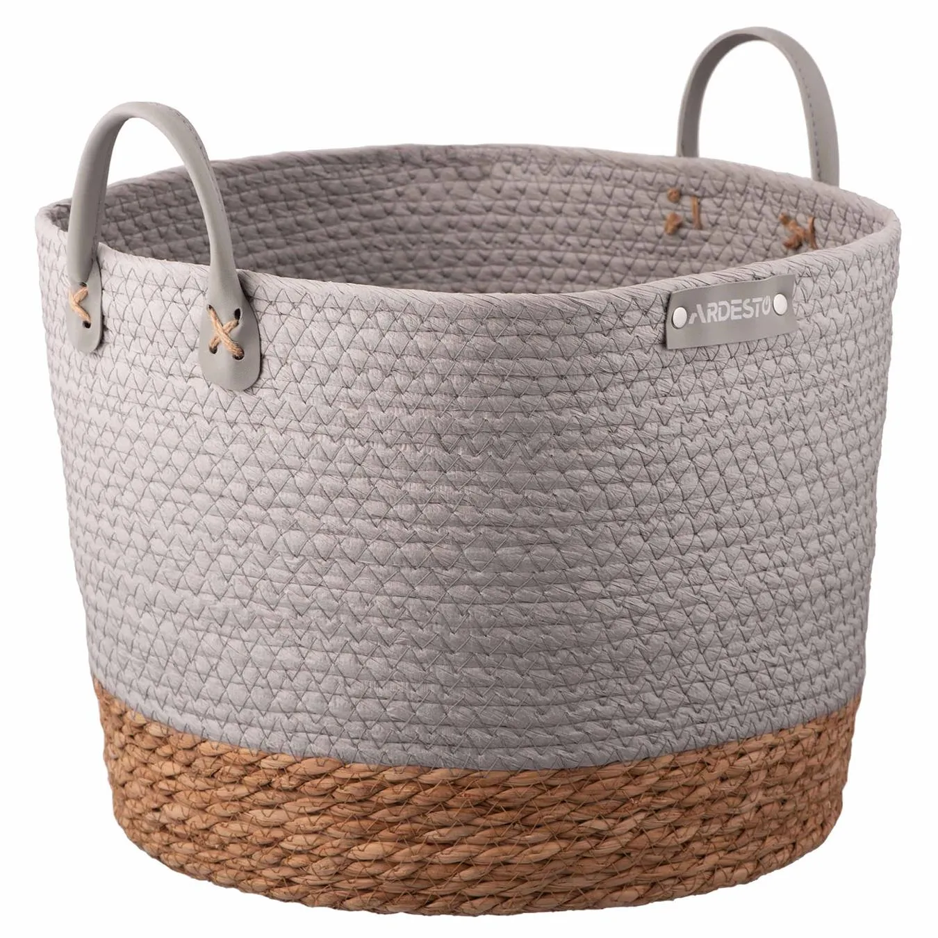Кошик Ardesto Minimalism рогожка сірий 35*35*27см - Фото 3