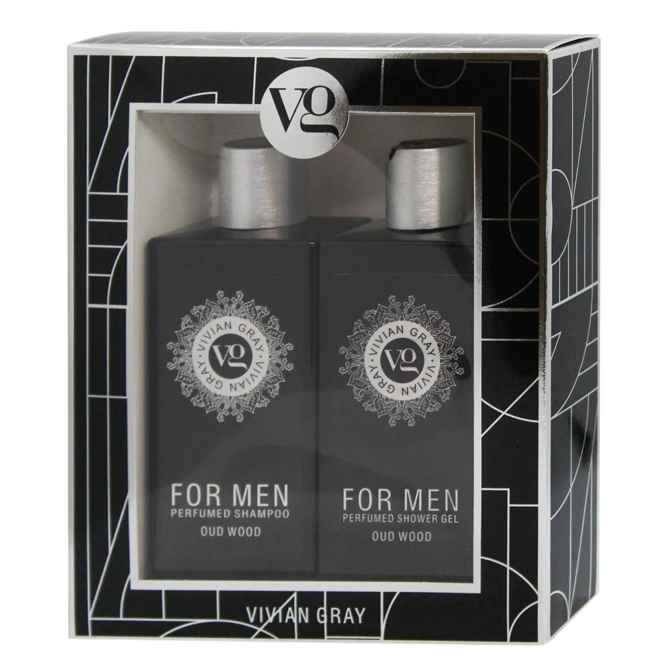 Набір гель та шампунь Vivian Gray For Men Oud Wood 2шт 350мл - Фото 1