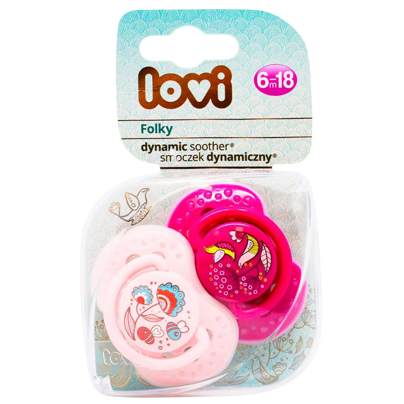 Пустушка Lovi силіконова динамічна 6-18міс 2шт - Фото 1