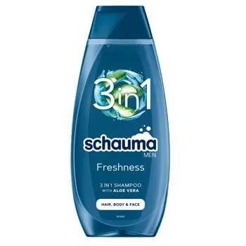 Шампунь для чоловіків  Schauma 3-в-1 Морські мінерали та алое вера зволоження та свіжість 400мл - Фото 5