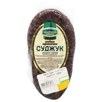 Ковбаса Закарпатські Ковбаси Суджук сирокопчена вищий сорт - Фото 3