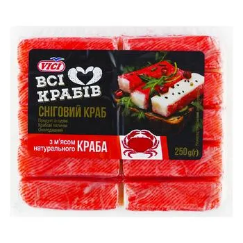 Крабові палички Vici з м'ясом натурального краба охолоджені 250г - Фото 3