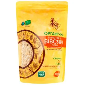Пластівці вівсяні Galeks-Agro різані органічні 300г - Photo 3