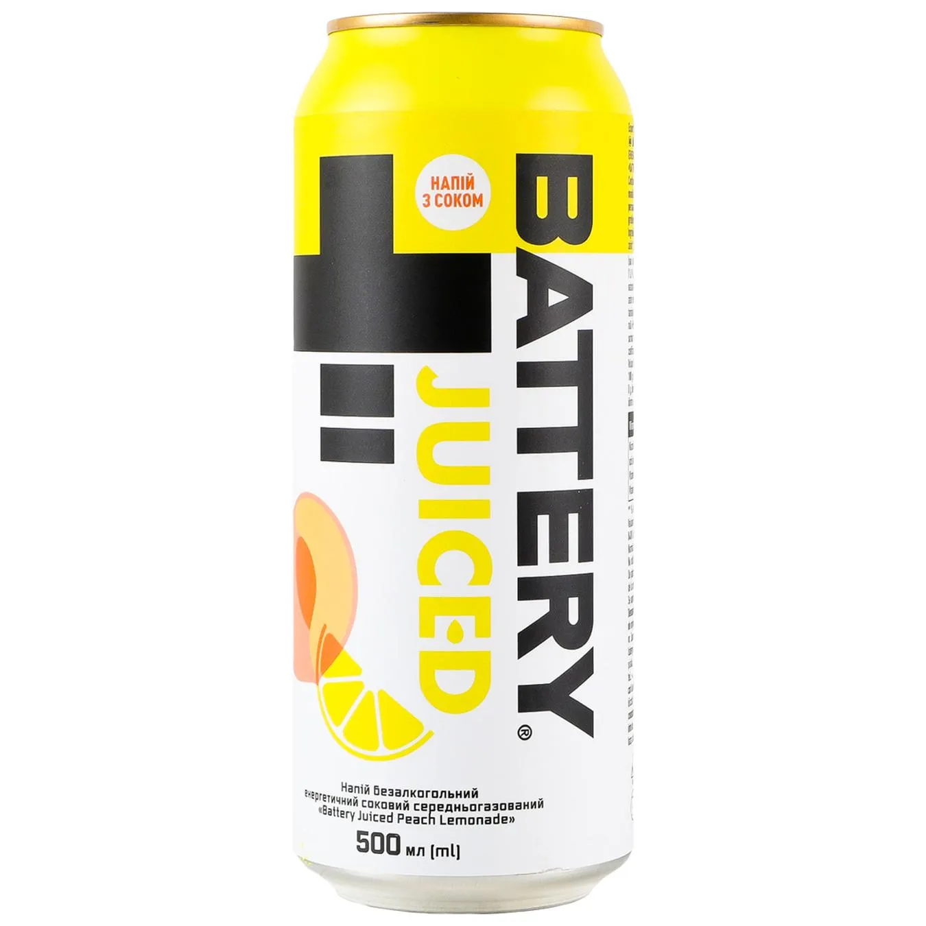 Напій енергетичний Battery Juiced Peach Lemonade 0,5л - Фото 5