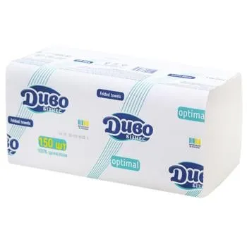 Рушники паперові Диво Бізнес Optimal V-складення 2-шарові 150шт - Фото 4