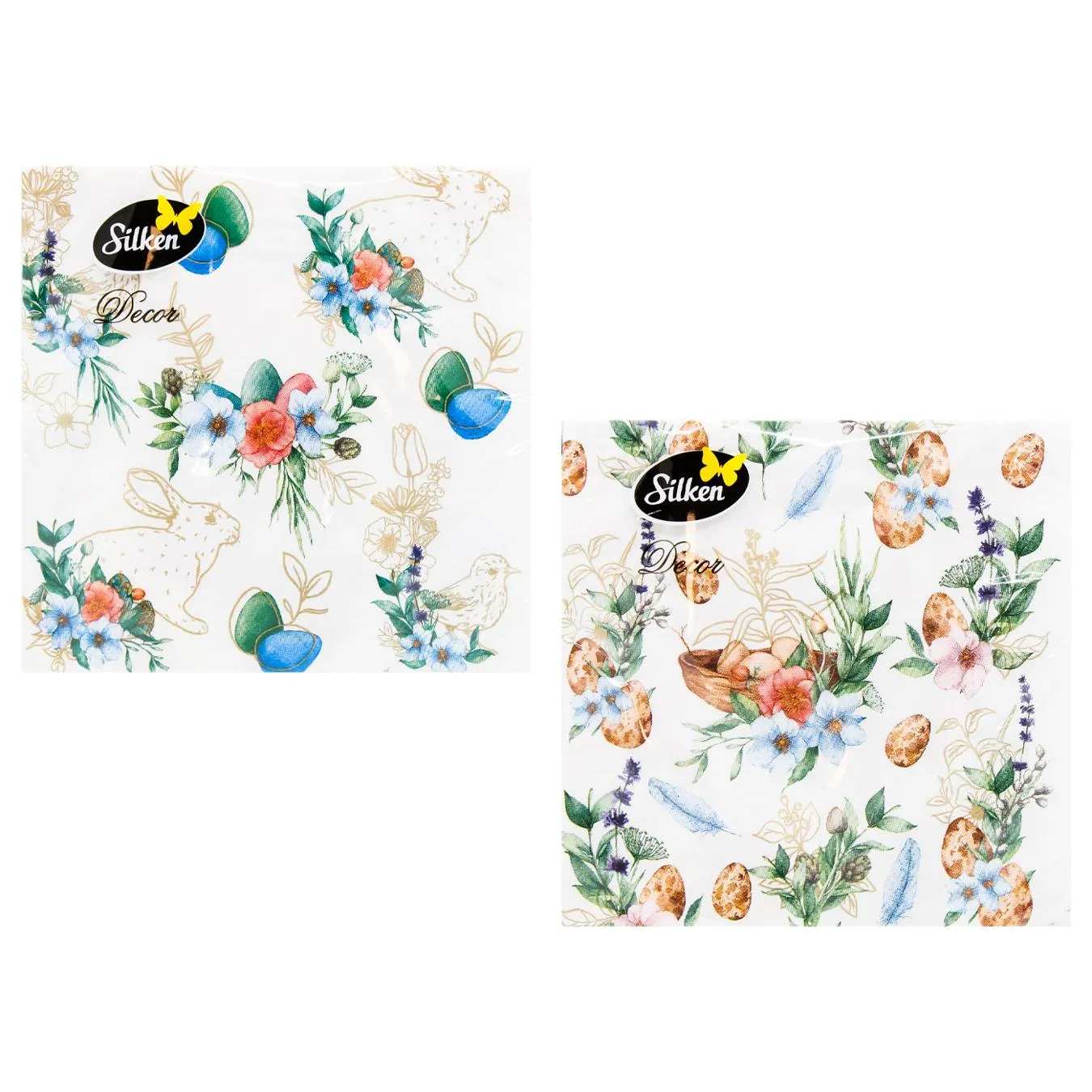 Серветки паперові Silken Пасхальні 3-шарові 33x33см 18шт - Фото 1