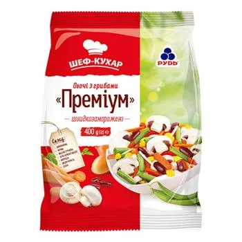 Овочі з грибами Рудь Преміум швидкозаморожені 400г - Фото 5