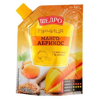 Гірчиця Щедро манго-абрикос 120г - Photo 4