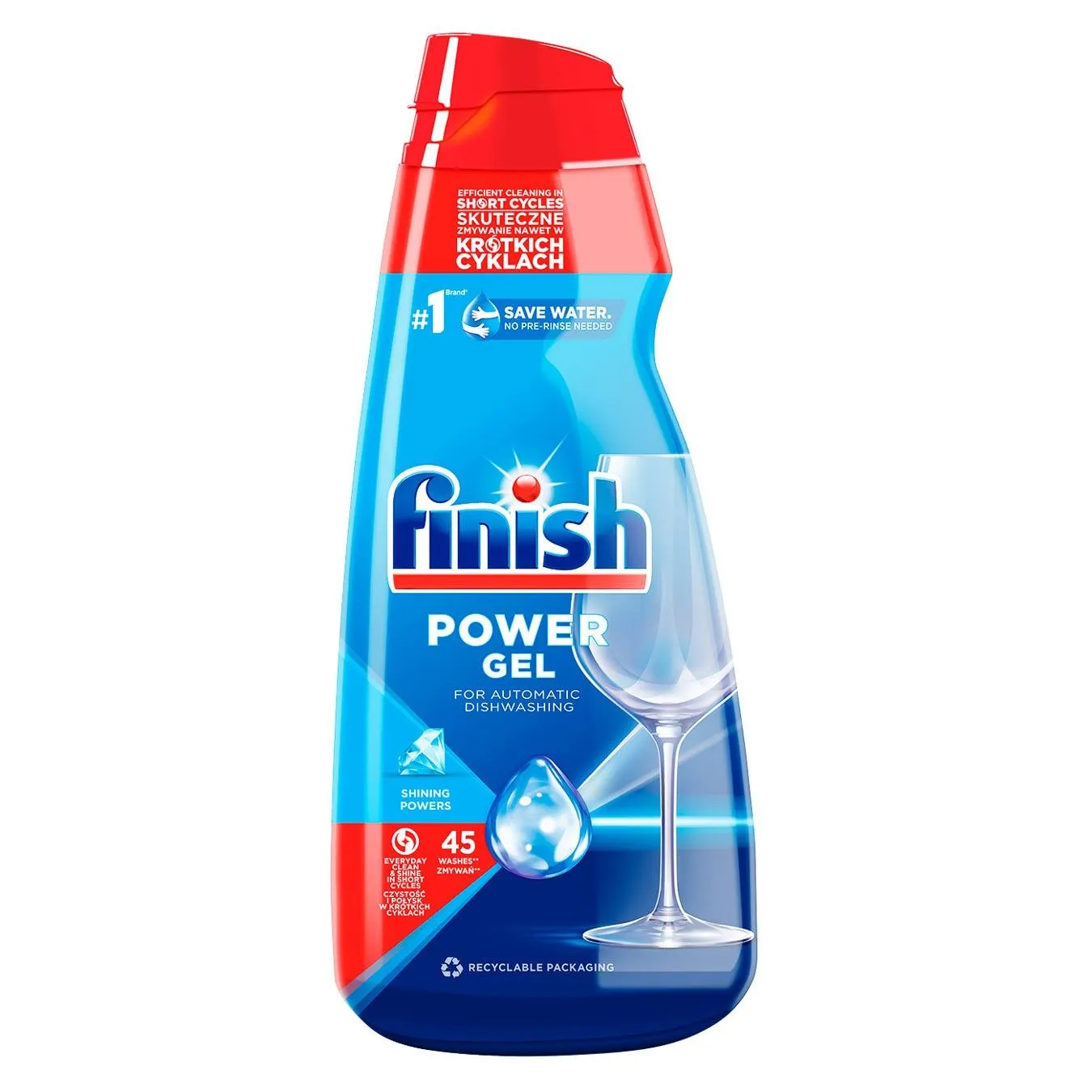 Гель для посудомийних машин Finish All in One Max 1л - Фото 5