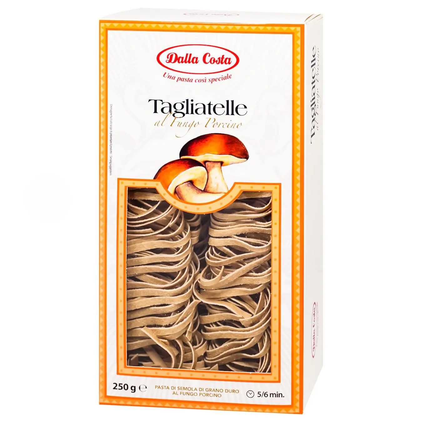 Макароні вироби Dalla Costa Tagliatelle з грибами 250г - Фото 1
