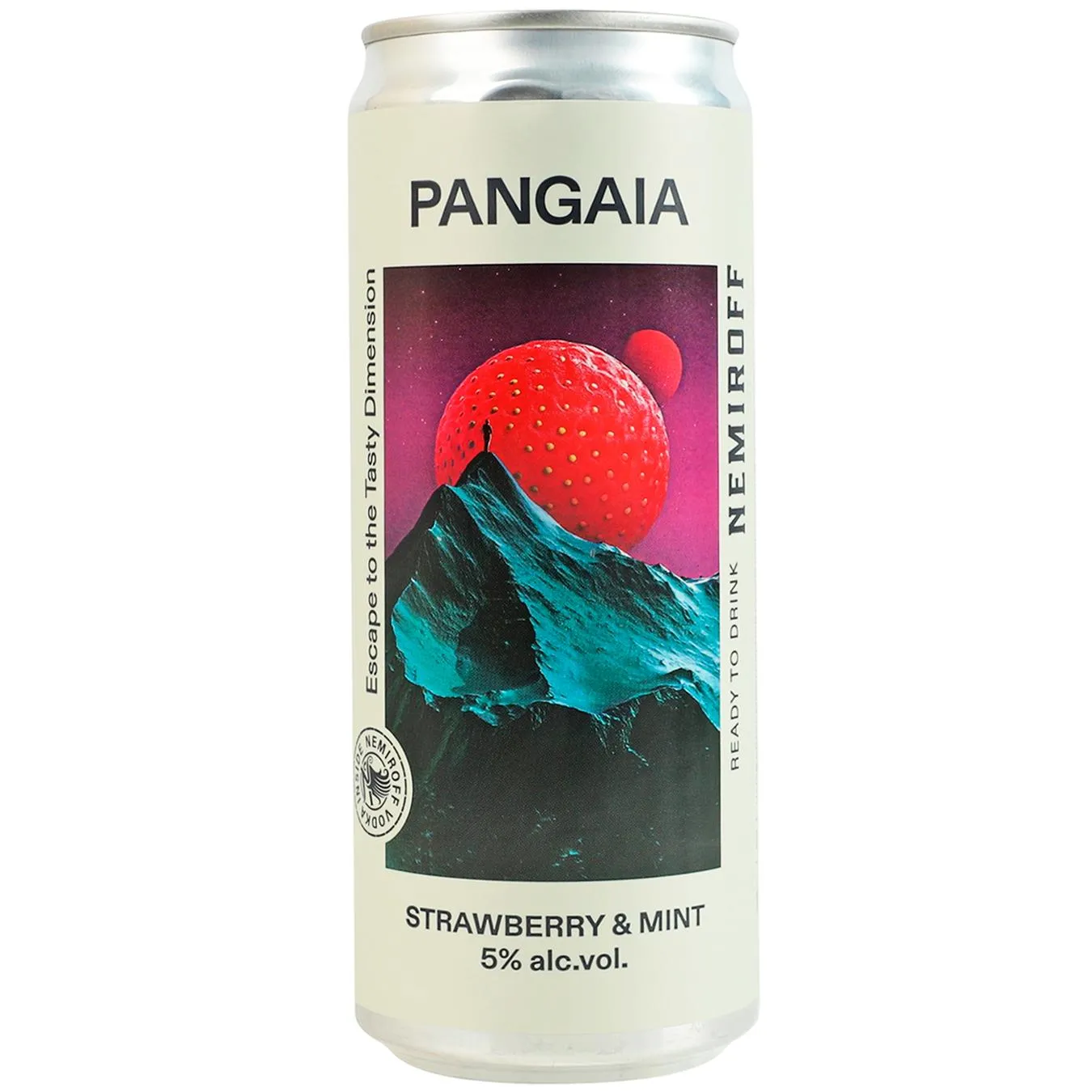 Напій слабоалкогольний Nemiroff Pangaia Strawberry Mint 5% 0,33л - Фото 1