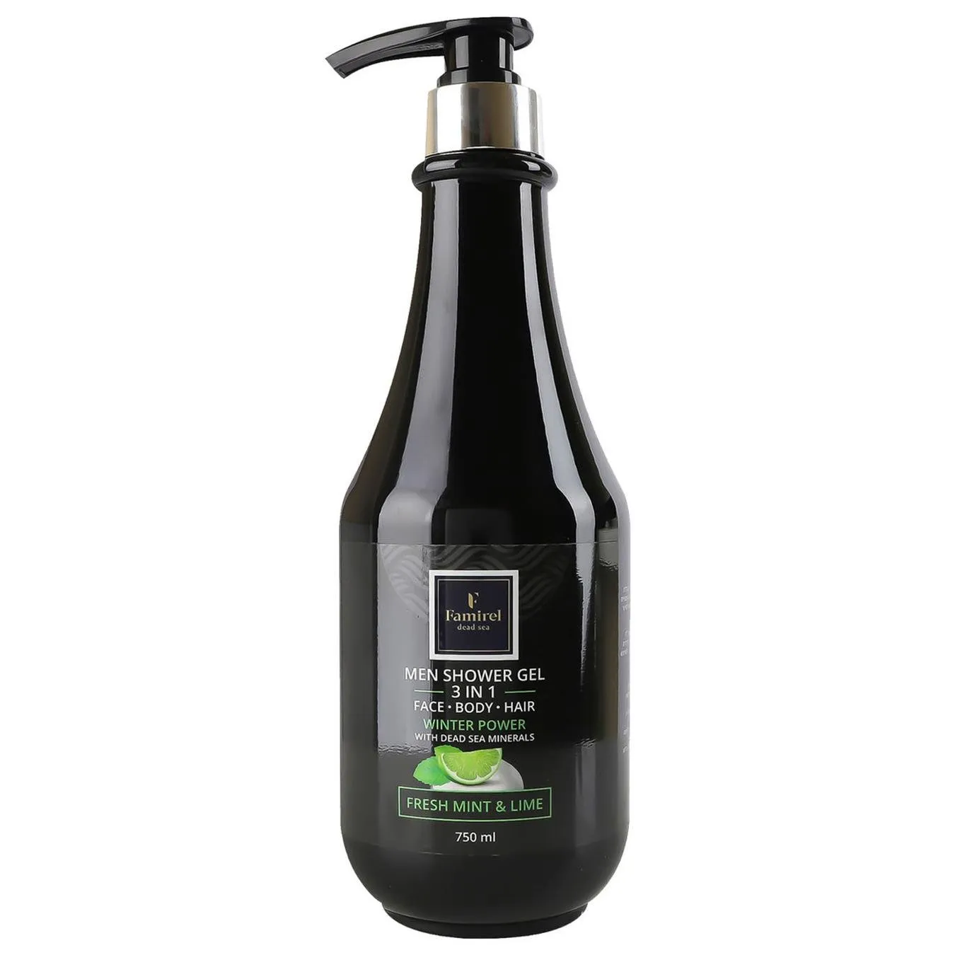 Гель-шампунь Famirel Men Winter Power Свіжа м'ята і лайм 3в1 750мл - Фото 4