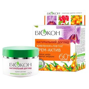 Крем для обличчя Біокон Натуральний догляд Актив 60+ 50мл - Фото 4