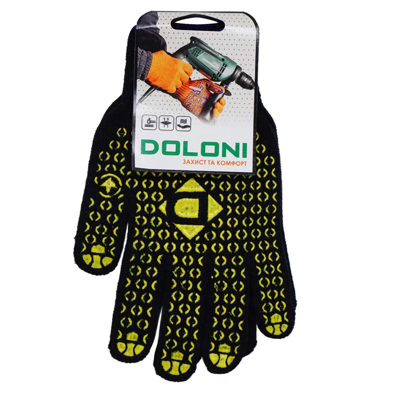 Рукавички Doloni чорні ПВХ - Фото 3