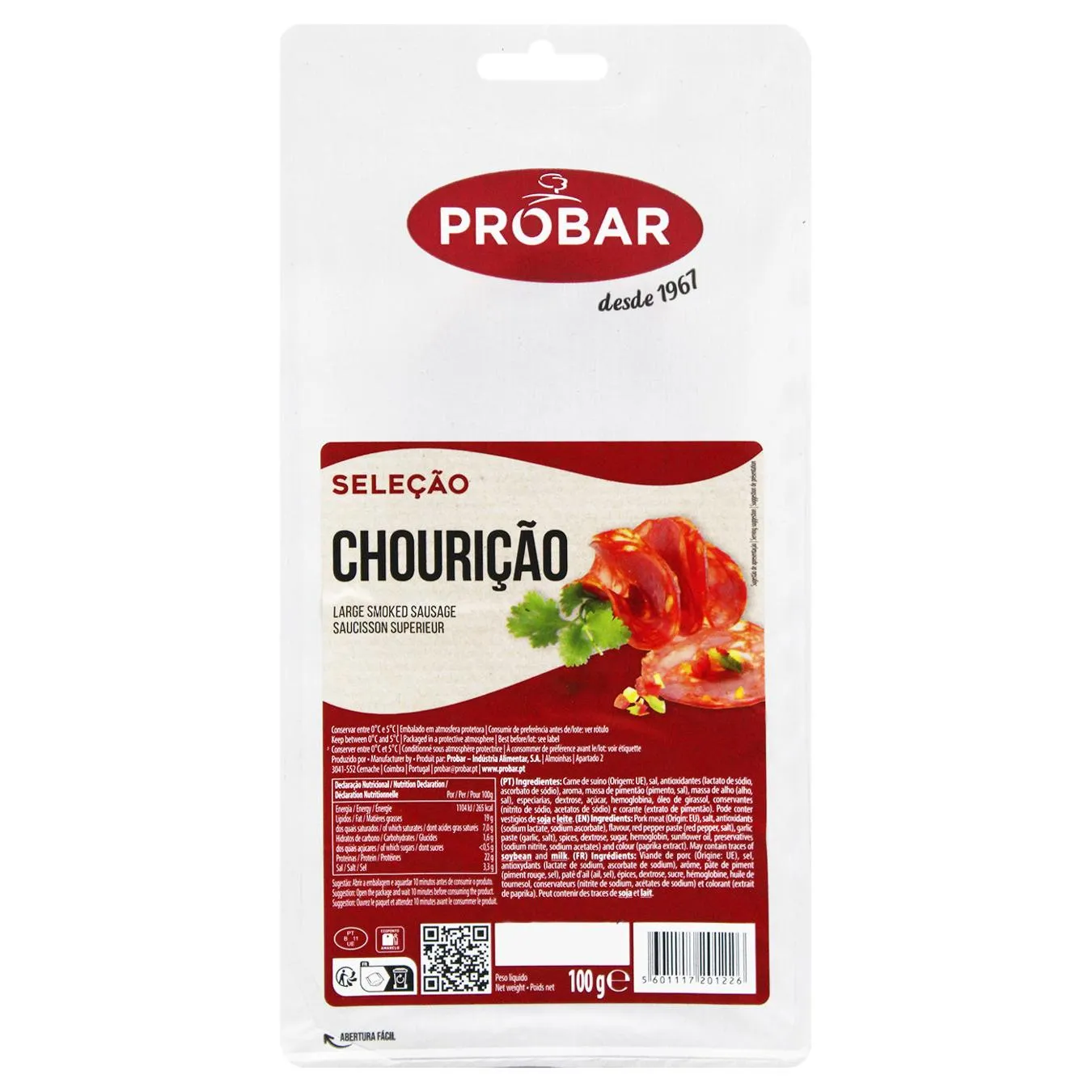 Ковбаса Probar Чорізо копчена нарізка 100г - Фото 1