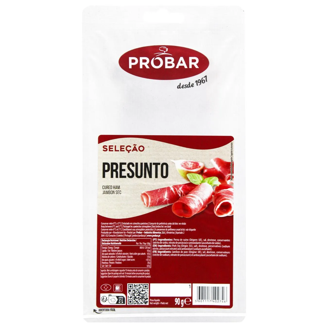 Шинка Probar Презунто Португальський Хамон с/в нарізка 90г - Фото 1
