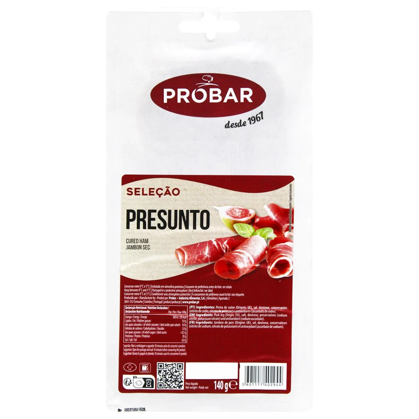Шинка Probar Презунто Португальський Хамон с/в нарізка 140г - Фото 1