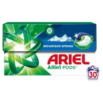 Капсули для прання Ariel Allin1 Pods Гірське джерело 30шт - Фото 1