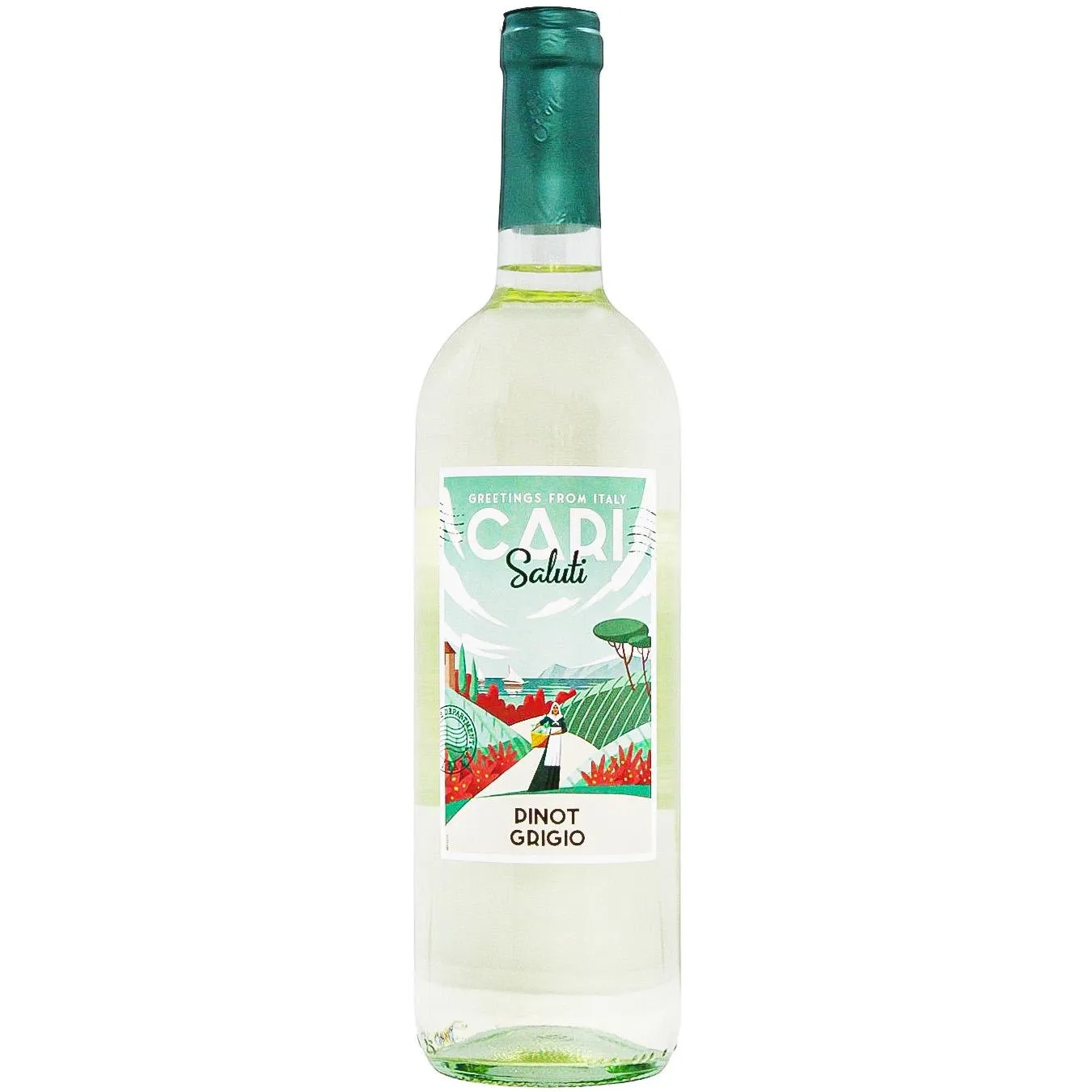 Вино Cari Saluti Pinot Grigio біле сухе 10,5% 0,75л - Фото 3