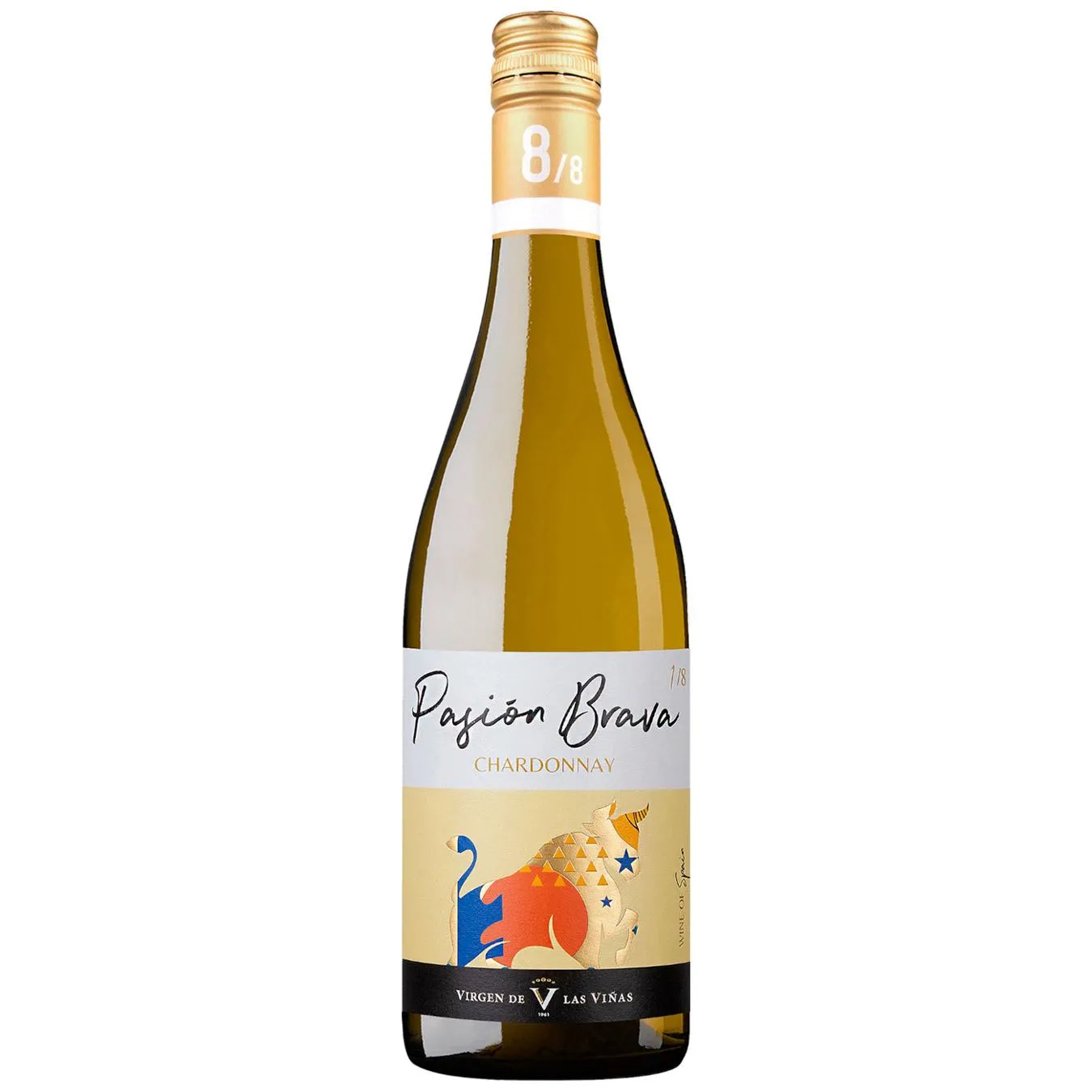 Вино Pasion Brava Chardonnay біле сухе 0.75л 10.5-15.0% - Фото 1