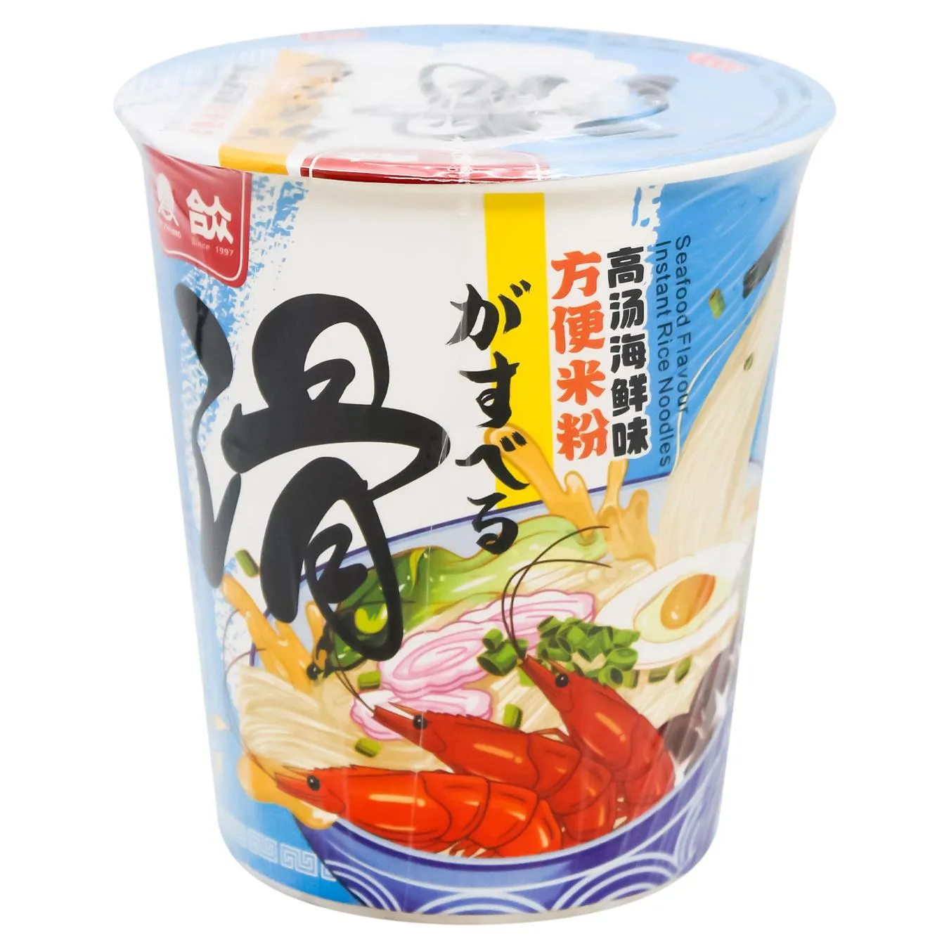 Локшина Hezhong рисова зі смаком морепродуктів 78г - Фото 1